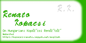 renato kopacsi business card